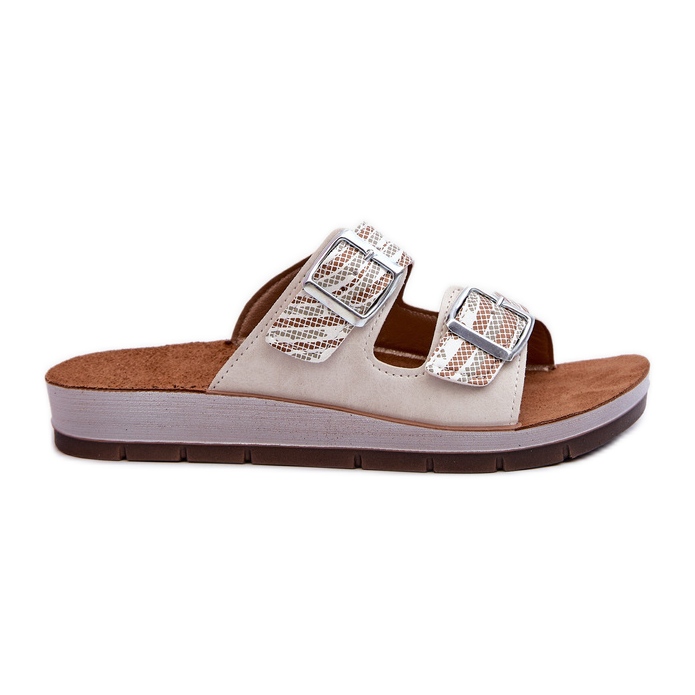Tongs confortables pour femmes avec boucles Inblu CP000045 Beige