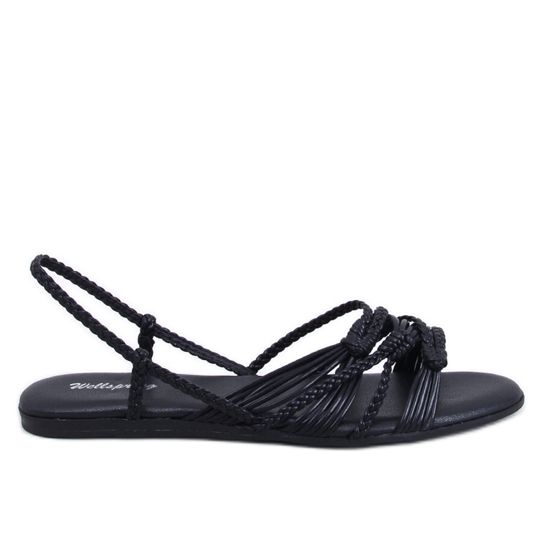 Limbe Sandales style bohème noires le noir