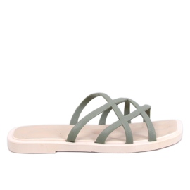 Gomis Tongs en caoutchouc kaki vert