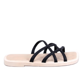 Gomis Tongs en caoutchouc noir le noir