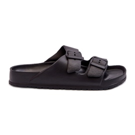 Tongs En Mousse Pour Femmes Avec Boucles Noir Luciene