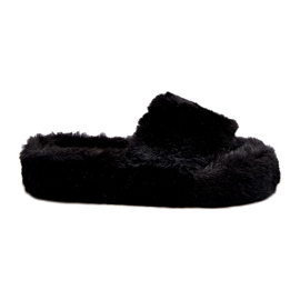 Chaussons Fourrure Femme Noir Stepia le noir