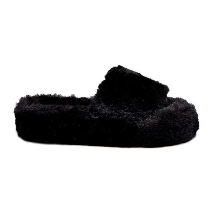 Chaussons Fourrure Femme Noir Stepia le noir