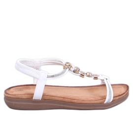 Sandales ornées de zircons Isabey White blanche