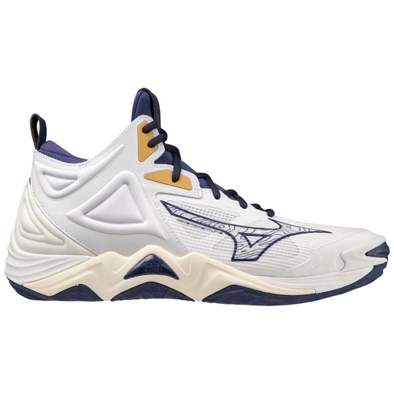 Chaussures de volley-ball Mizuno Wave Momentum 3 Mid V1GA231743 blanche Chaussures de volley-ball Mizuno Wave Momentum 3 Mid V1GA231743 blanche