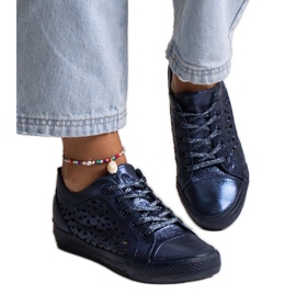 Bez marki Baskets Safune ajourées bleu marine
