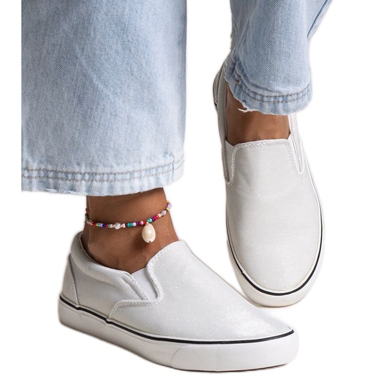 Baskets Lulubah brillantes blanches