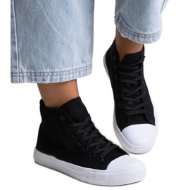 Bez marki Baskets montantes Ghanem noires le noir