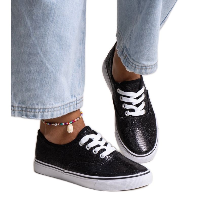 Baskets Merri noires brillantes le noir