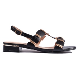 Sandales noires élégantes pour femmes le noir Sandales noires élégantes pour femmes le noir