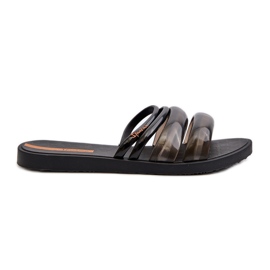 Tongs plates en caoutchouc pour femmes 26727 Ipanema Puffer Tiras Fem Noir