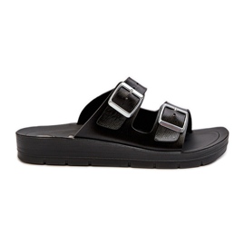 Tongs confortables pour femmes avec boucles Inblu CP000034 Noir