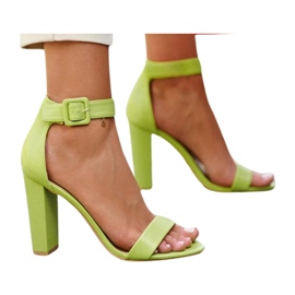 Sandales à talons hauts Georgina vert fluo