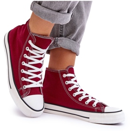 Baskets Femme Classic High Bordeaux Remos rouge