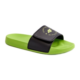 Tongs Garçon 4FJMM00FFLIM043-72N Noir-Vert le noir