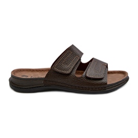 Tongs confortables pour hommes avec sangles velcro Inblu GV00002I marron foncé brun Tongs confortables pour hommes avec sangles velcro Inblu GV00002I marron foncé brun