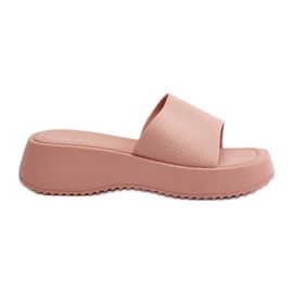 Tongs Pour Femmes Sur Plateforme Et Compensée, Rose Vimarils