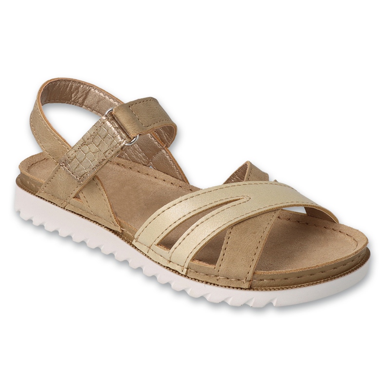 Sandales pour enfants Befado avec empiècement en cuir 062Y005 or d'or
