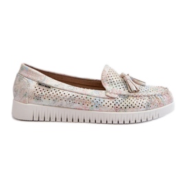 Mocassins ajourés pour femmes en cuir écologique Tinami multicolore