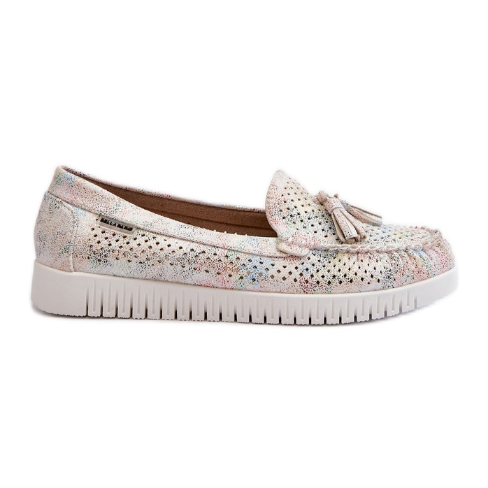 Mocassins ajourés pour femmes en cuir écologique Tinami multicolore