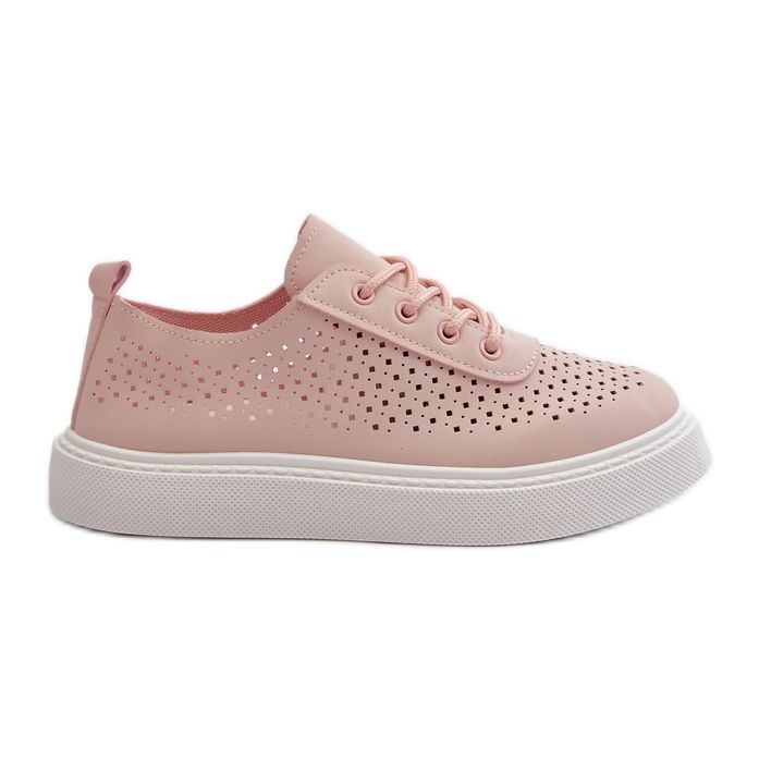 Baskets Ajourées sur Plateforme, Rose Tanvi