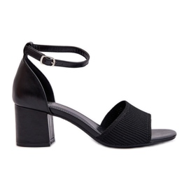Sandales à talons hauts pour femmes noires Desvia le noir