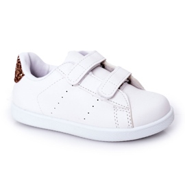 Baskets blanches et dorées pour enfants