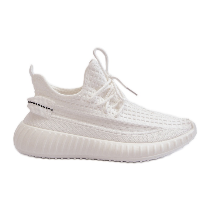 Chaussures de sport à enfiler en tissu pour femmes, blanches Nelmarie