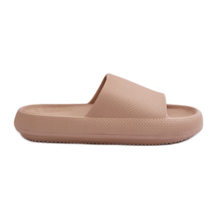 Tongs pour femmes en mousse beige clair à semelle épaisse, Querceria
