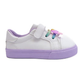 Baskets enfant Baskets à épingle, blanc et violet Pennyn