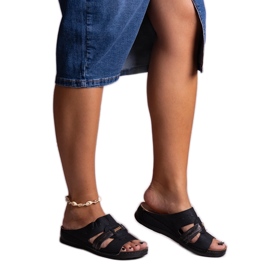 Tongs classiques Karime noires