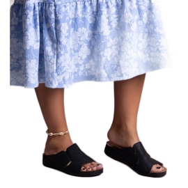 Claquettes Marouna perforées noires