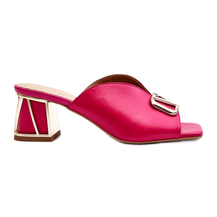 Talons de femmes élégantes en cuir Laura Messi 2771 Fuchsia rose