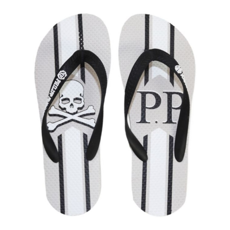 Tongs pour hommes par Philipp Plein IMPS903 le noir Tongs pour hommes par Philipp Plein IMPS903 le noir