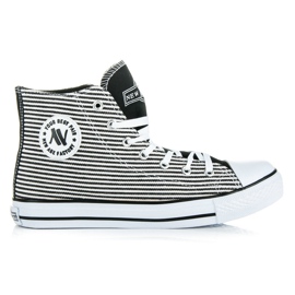 Baskets montantes New Age blanche le noir