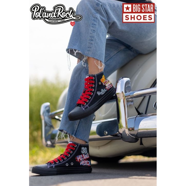 Baskets femme - 30. Pol'and'Rock x Big Star OO274A701 - Pré-commande le noir