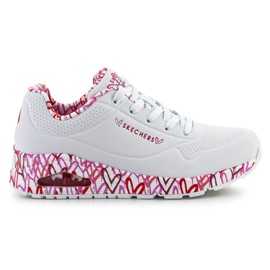 Chaussures Skechers Uno-Loving Love 155506-WRPK blanc