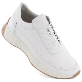 Chaussures de sport en cuir blanc pour femme Sergio Leone SP013