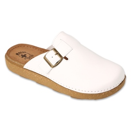 Dr.ORTO Befado chaussons en cuir pour hommes 179M004 blanc