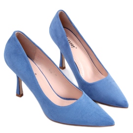 Escarpins femme en daim Giorgia Blue bleu