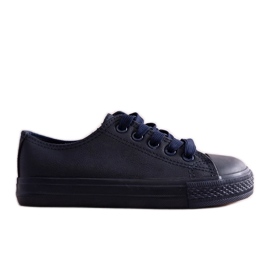 Baskets pour enfants bleu marine en éco-cuir Azizan Baskets pour enfants bleu marine en éco-cuir Azizan