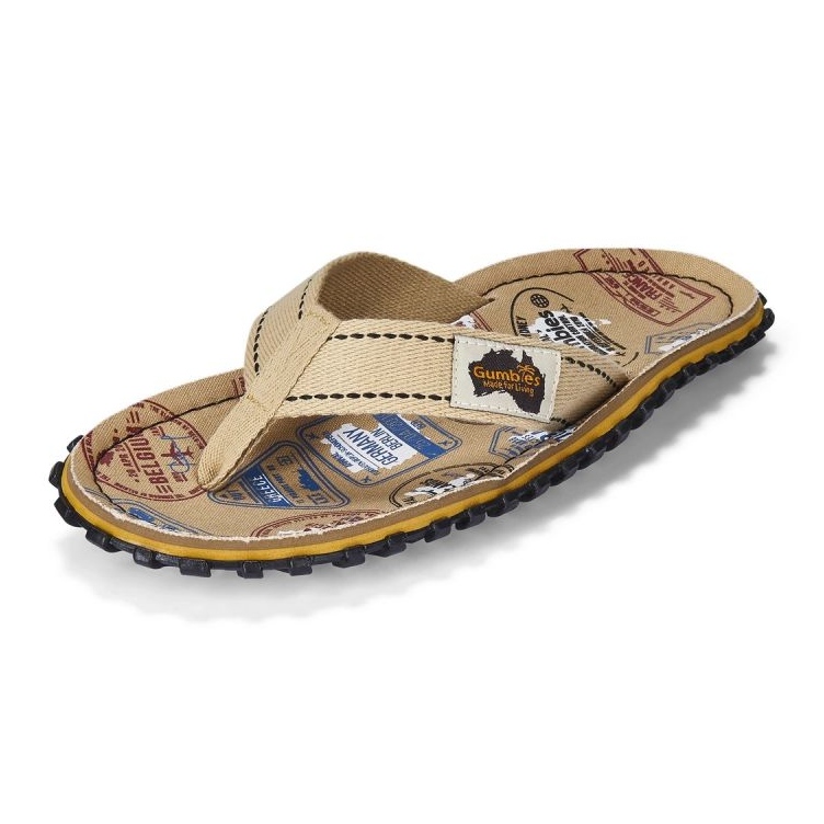 Gumbies Islander Flip-Flops Tongs Traveler GU-FFISL132 beige