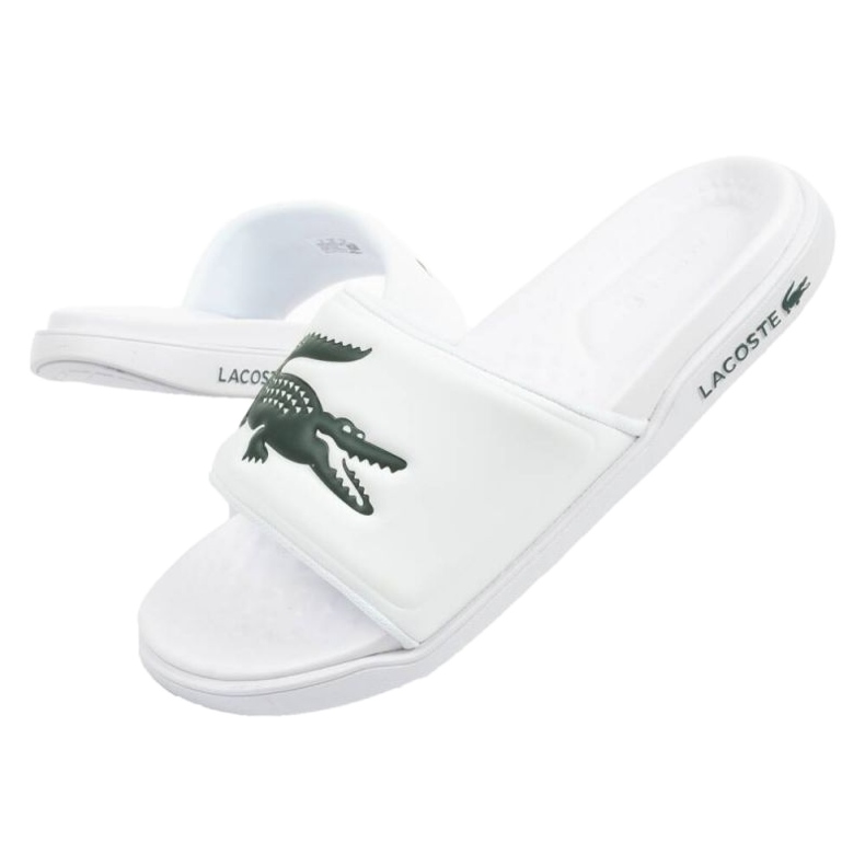 Lacoste Tongs Croco Dualiste 201R5 743CMA00201R5 blanche