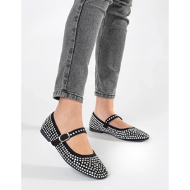 Ballerines femme noires à clous le noir
