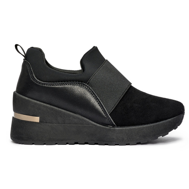 Baskets compensées femme noires le noir