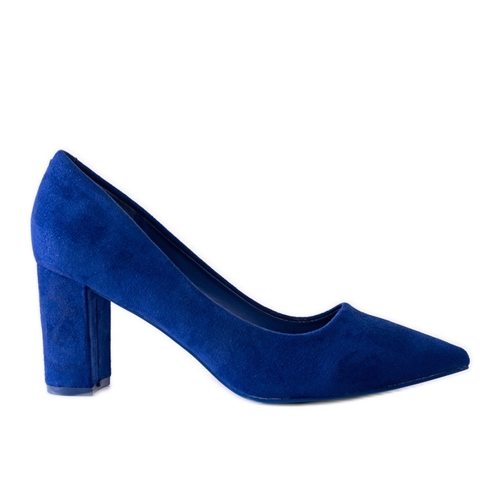 Escarpins en daim bleu marine de Laitina