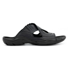 Olivier Flip pour hommes -flops en cuir naturel 400 MP noir le noir