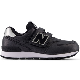 Baskets New Balance avec fermeture velcro PV574FM noir
