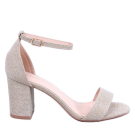 Sandales à talons irisées Yanas Gold doré