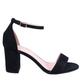 Sandales à talons Yanas noires irisées le noir